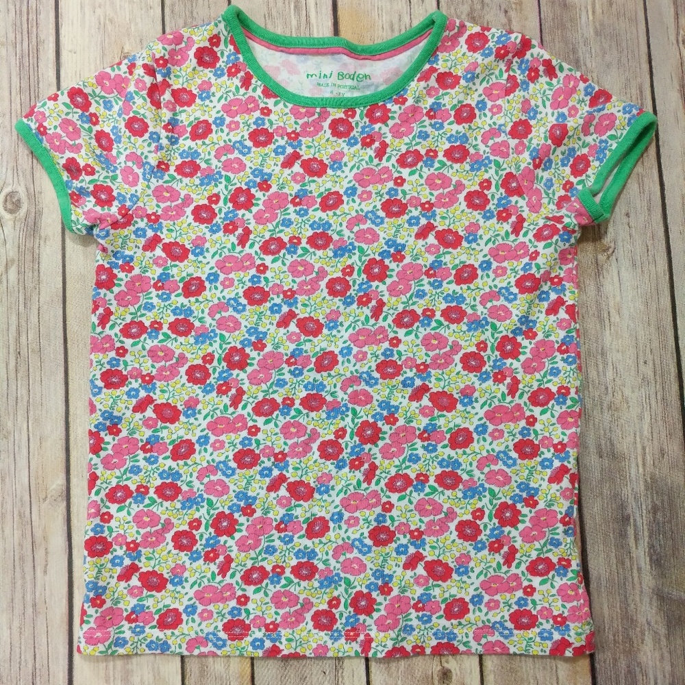 Mini Boden Spring Flower Shirt